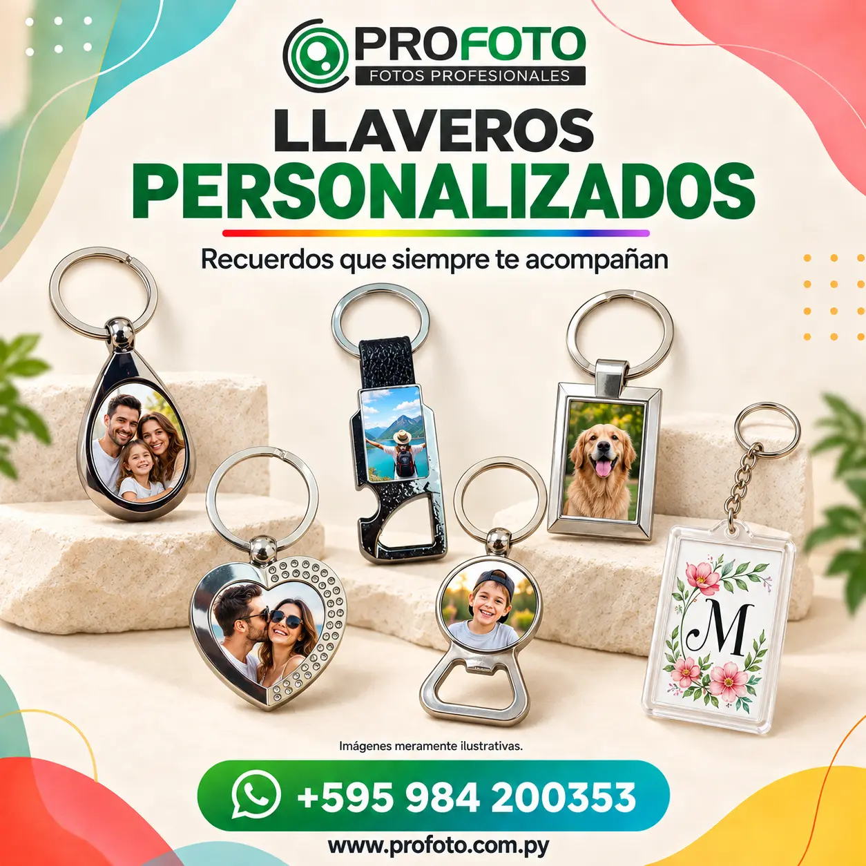 Llaveros personalizados por PROFOTO
