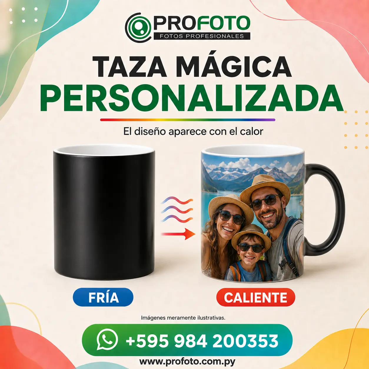 Taza mágica personalizada por PROFOTO