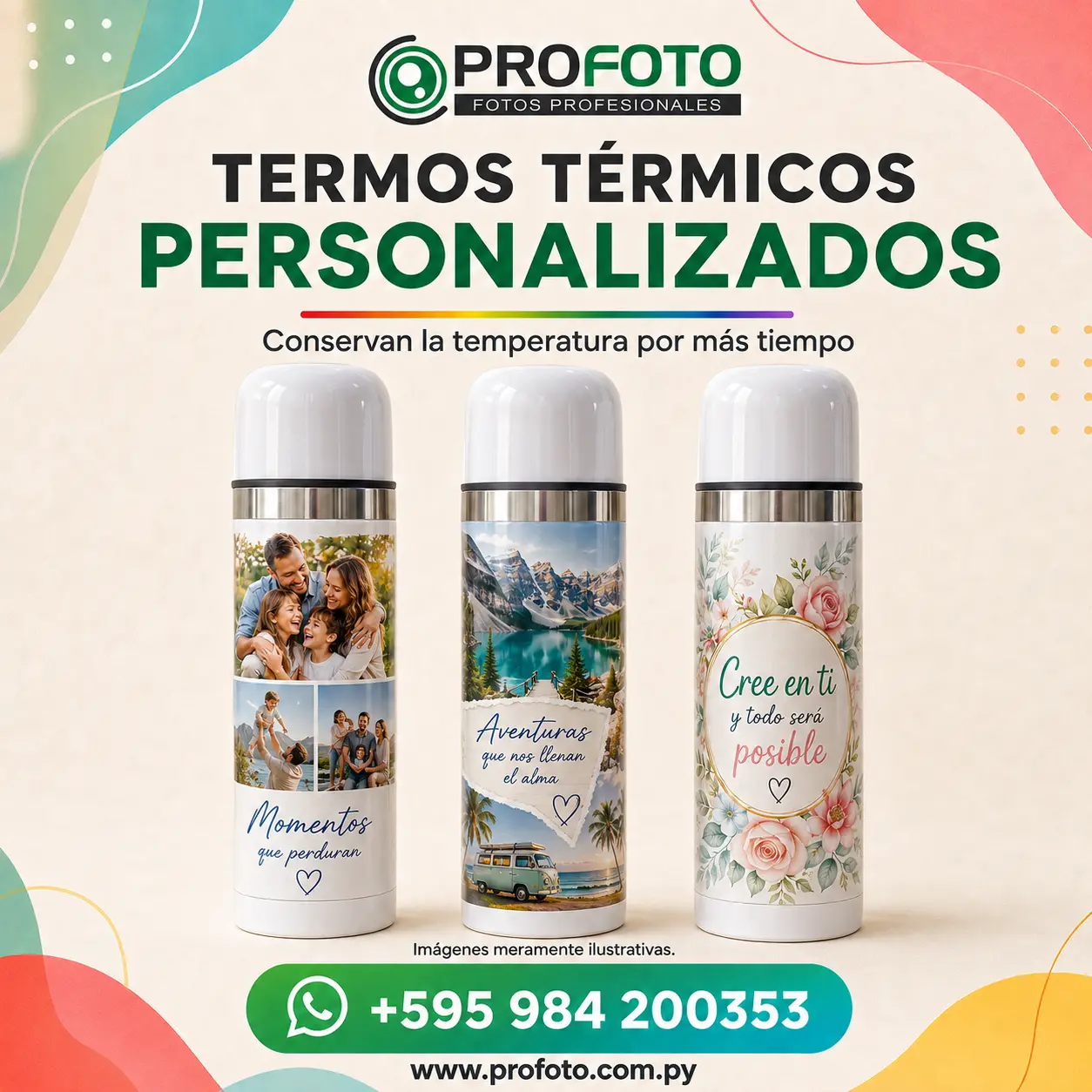 Termos térmicos personalizados por PROFOTO